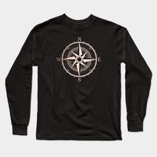 Rose Gold Compass Long Sleeve T-Shirt